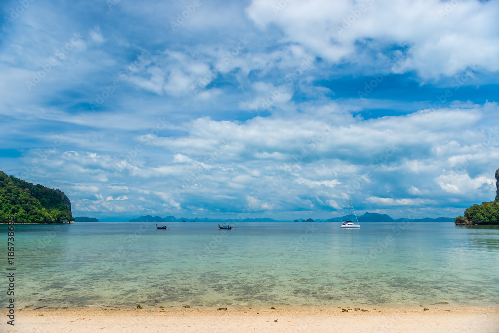 beautiful view of Thailand - a sea landscape with clouds over the sea