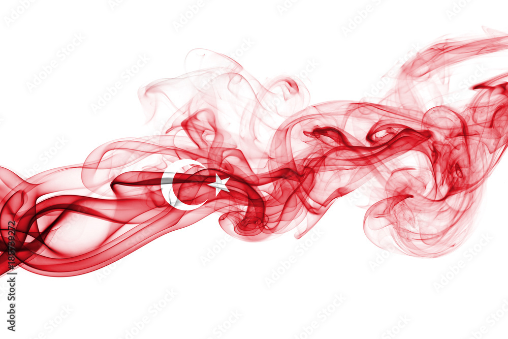 Turkey flag smoke Turkey flag smoke
