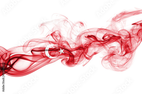Turkey flag smoke