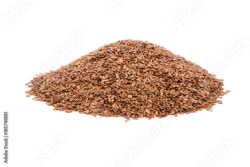 Heap of flax seeds
