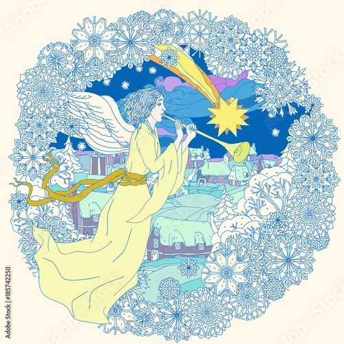 Angel with trumpet - in three colors