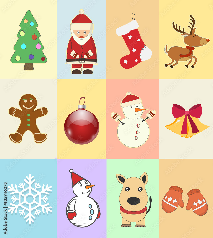 Fototapeta premium Christmas and New Year card