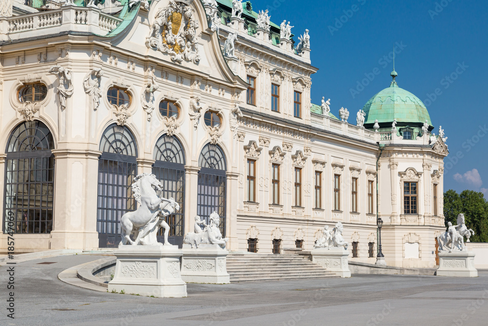 Exterior View of Belvedere Palace in Vienne