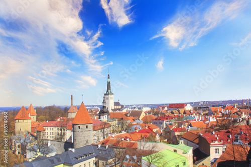Beautiful view of the Kik-in-de-K  k Tower in Tallinn  Estonia on a sunny day
