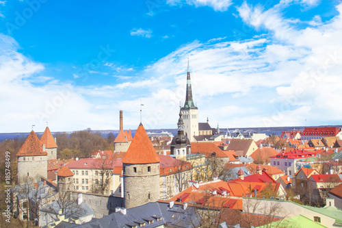 Beautiful view of the Kik-in-de-Kök Tower in Tallinn, Estonia on a sunny day