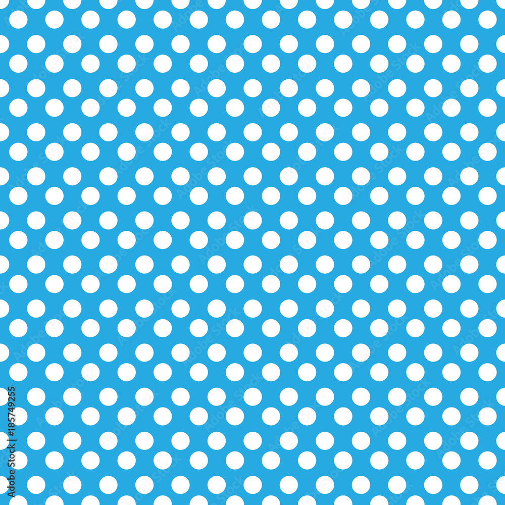 Blue polka dot seamless pattern. vector.