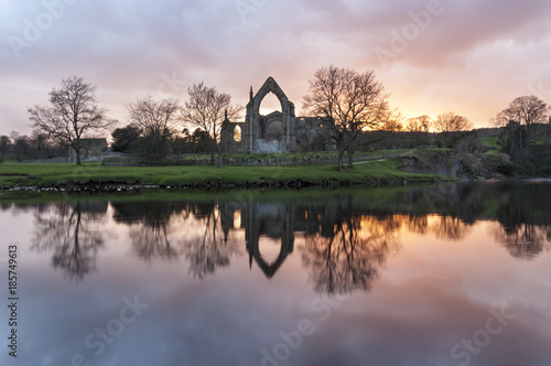 Bolton Priory on the river Wharfe Yorkshire Dales photo