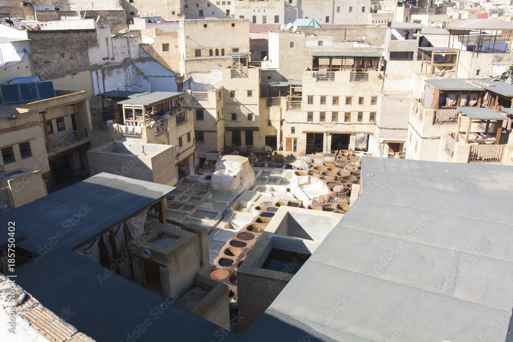 Fototapeta premium Pozos teñido de cuero 