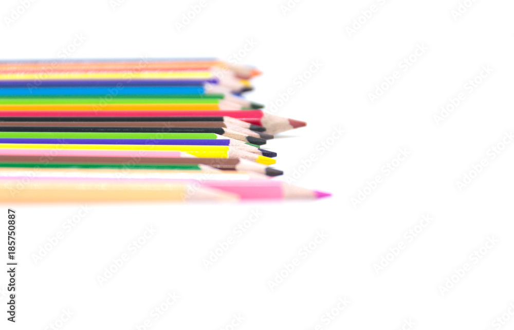 Fototapeta premium Isolated Pencil coloring on white backgrounds