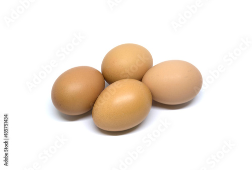 isolated eggs on white backgrounds