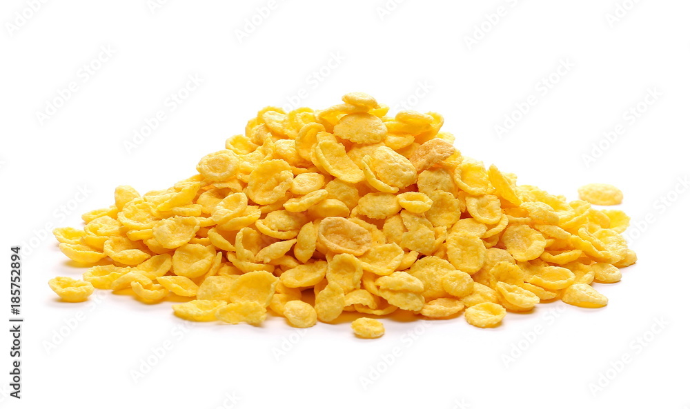 Corn flakes isolated on white Corn flakes isolated on white