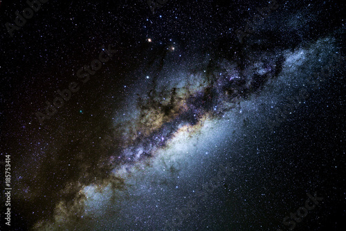 The core of our galaxy, the Milky Way. Saturn and Mars form a bright triangle with Antares, the Scorpion's heart.
