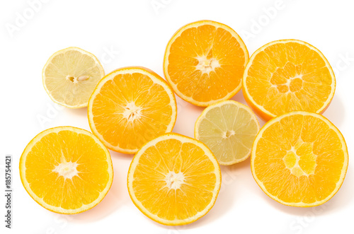 Orangen halbiert