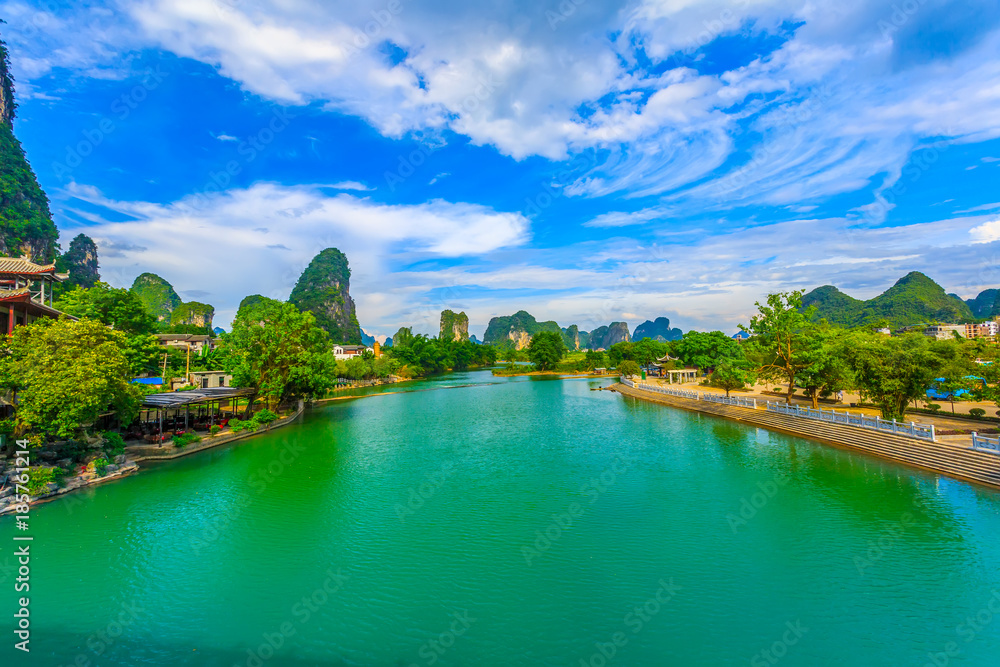 Yangshuo Xingping Lijiang River natural landscape scenery Yangshuo Xingping Lijiang River natural landscape scenery