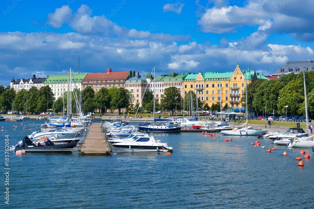 One of many marinas in Helsinki