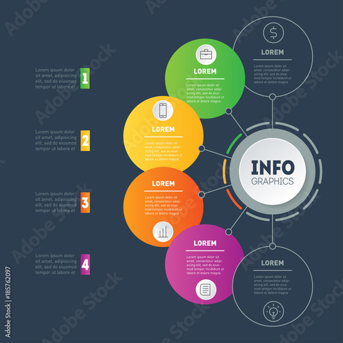 Infographic timeline. Business concept with options, parts, steps or technology processes. Vector web template for presentation. Time line of Social tendencies and trends graph.