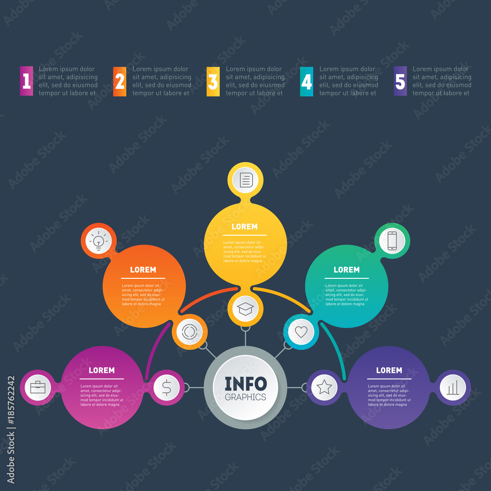 Vector Infographics Of Technology Or Education Process Business