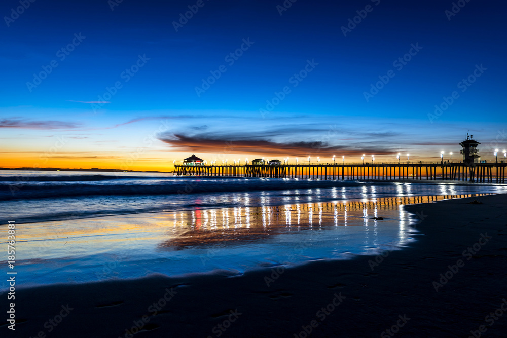 Huntington Beach Pier at Sunset