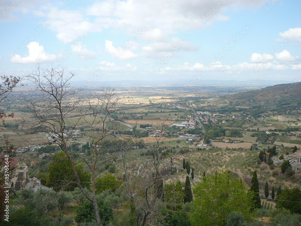View of the city of Cortona