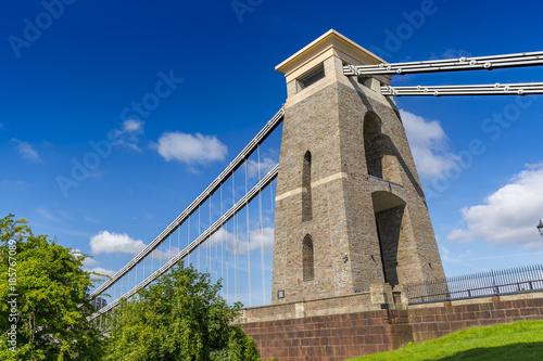 Closeup of Detail of Clifton Suspension Bridge, Bristol, Avon, England, UK