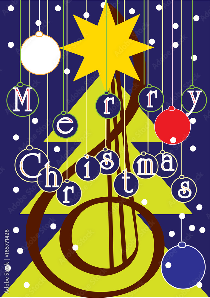 .Bethlehem star on Christmas tree at Christmas