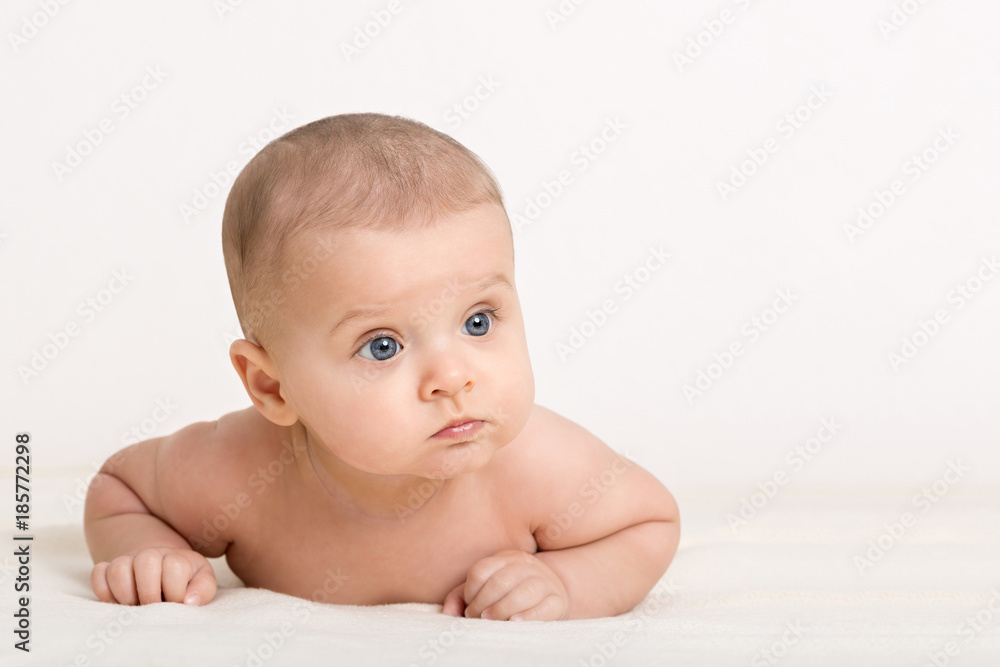 Close up portrait of cute caucasian baby boy Close up portrait of cute caucasian baby boy
