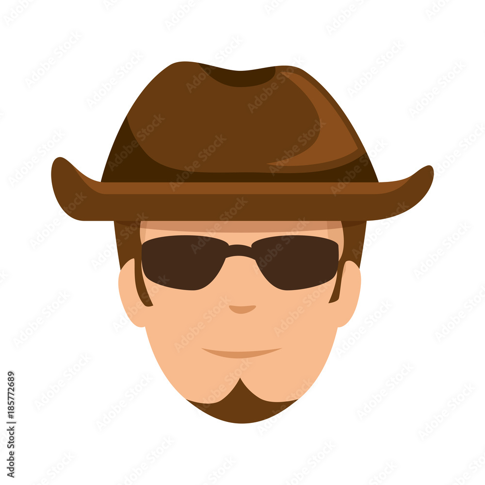 rough motorcyclist with hat avatar character vector illustration design