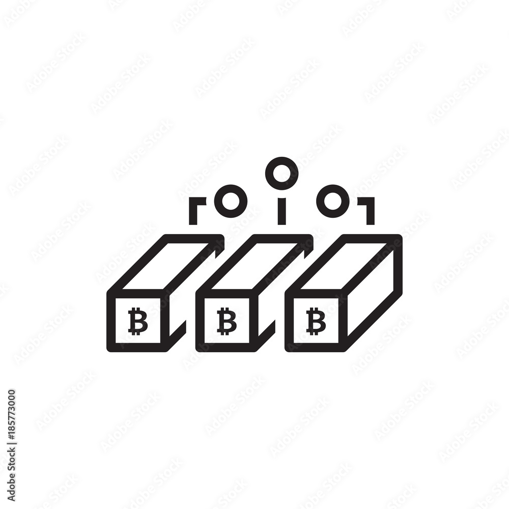 Bitcoin Mining Icon. Bitcoin Mining Icon.