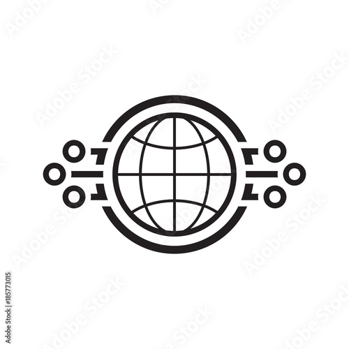 Wallpaper Mural Global Networking Icon. Torontodigital.ca