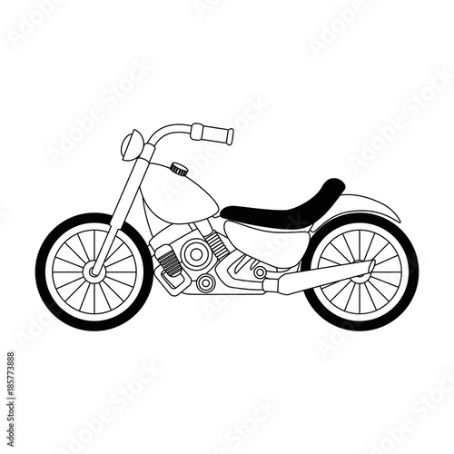 classic motorcycle vehicle icon vector illustration design