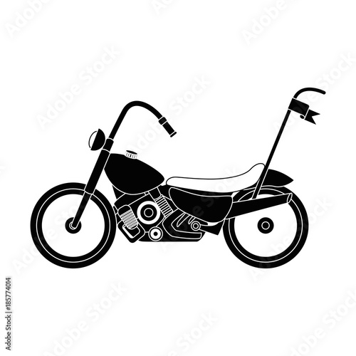 classic motorcycle vehicle icon vector illustration design
