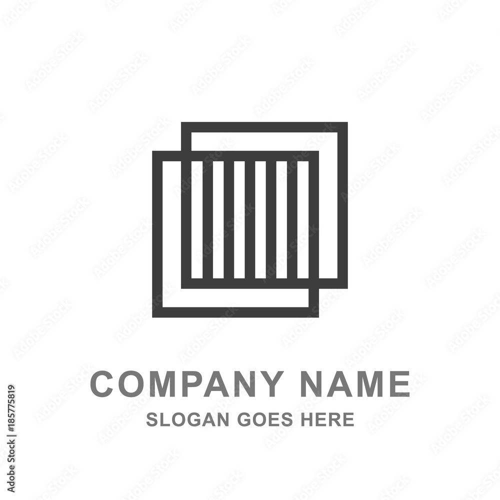 Geometric Square Building Architecture Logo Vector Icon Geometric Square Building Architecture Logo Vector Icon