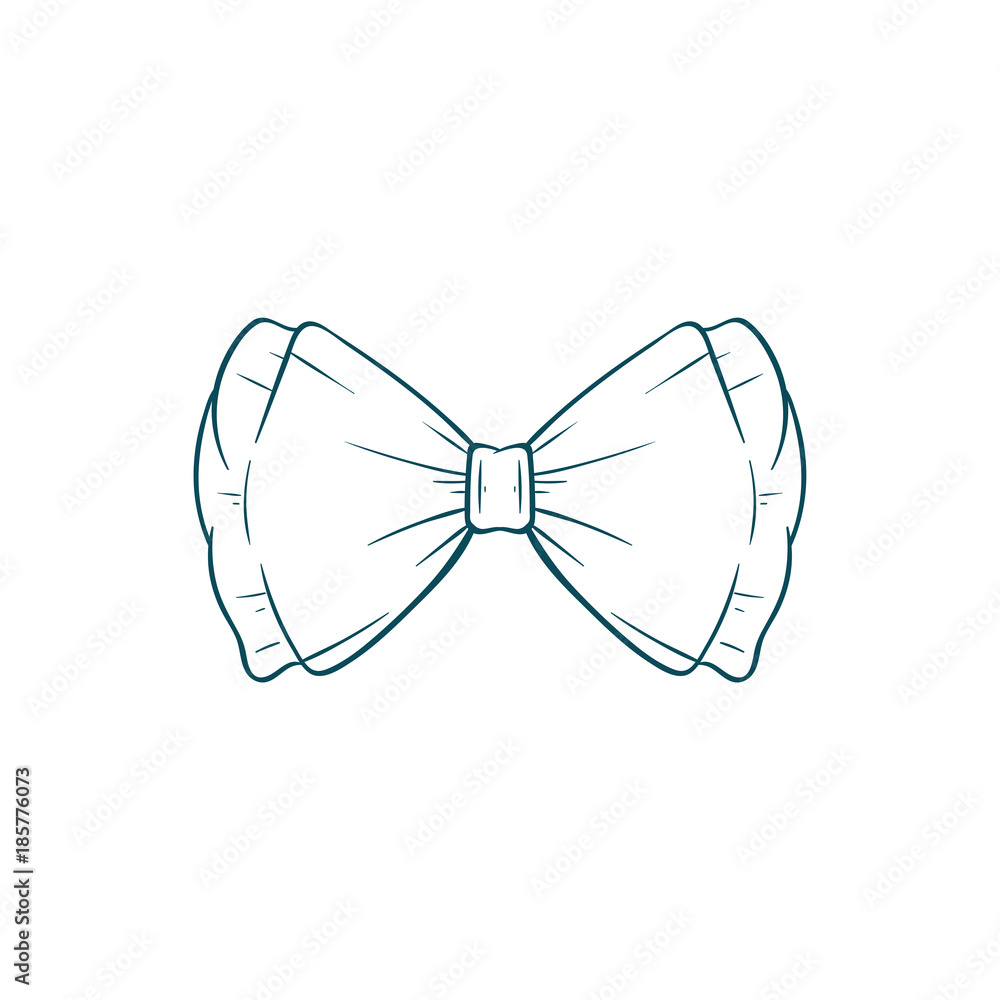 bow tie illustration hand draw Stock Vector | Adobe Stock