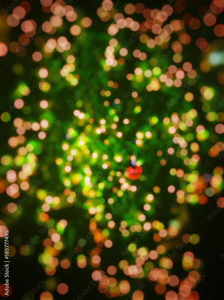 blur background light Christmas day, Christmas tree night light, colorful  Christmas Tree Lights at Night, bokeh blurred background Stock Photo |  Adobe Stock