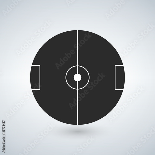 Soccer field circle icon co...