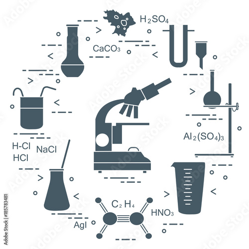 Chemistry scientific, education elements.