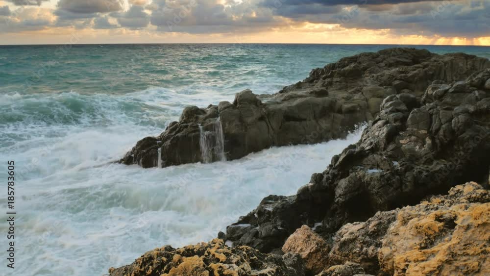 Wave splashing on the sea. Nature storm power. Wave splashing on the sea. Nature storm power.