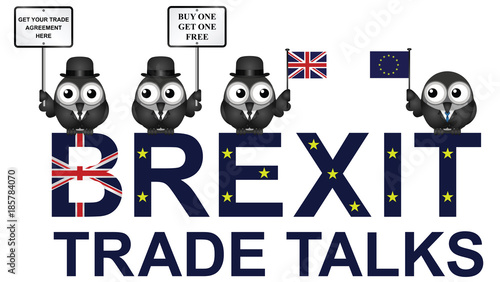 Comical United Kingdom Trade Talks negotiation delegation 