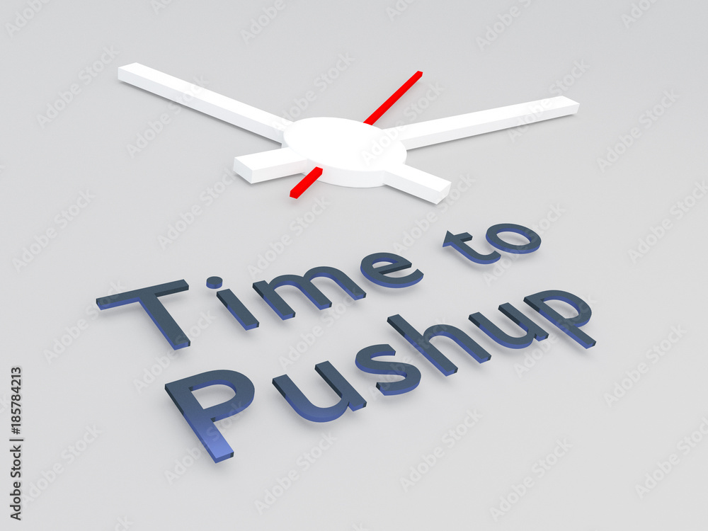 Time to Pushup concept