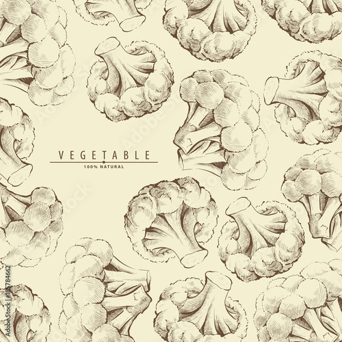 Broccoli or cauliflower background