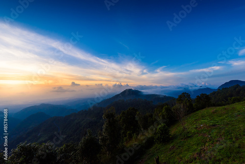 Mon Sone View Point, Doi Pha Hom Pok National Park, Angkhang mountain, chiang mai, Thailand © nipastock