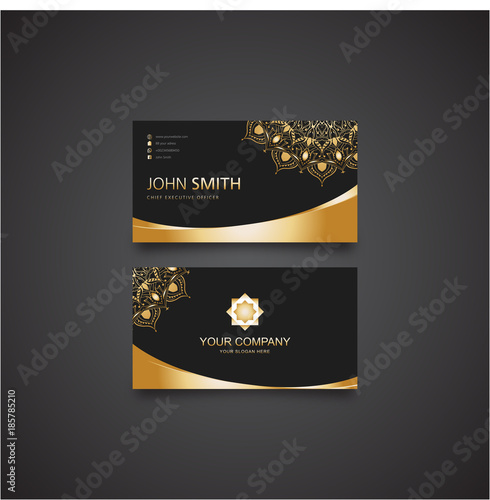 Black and Gold-Bussiness Card Template