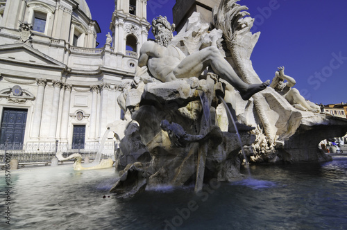 ROME, Italy - July 9, 2010: Piazza Navona is a square in Rome, Italy.