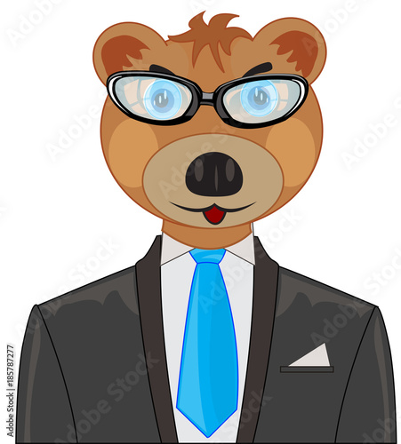 Bear in suit