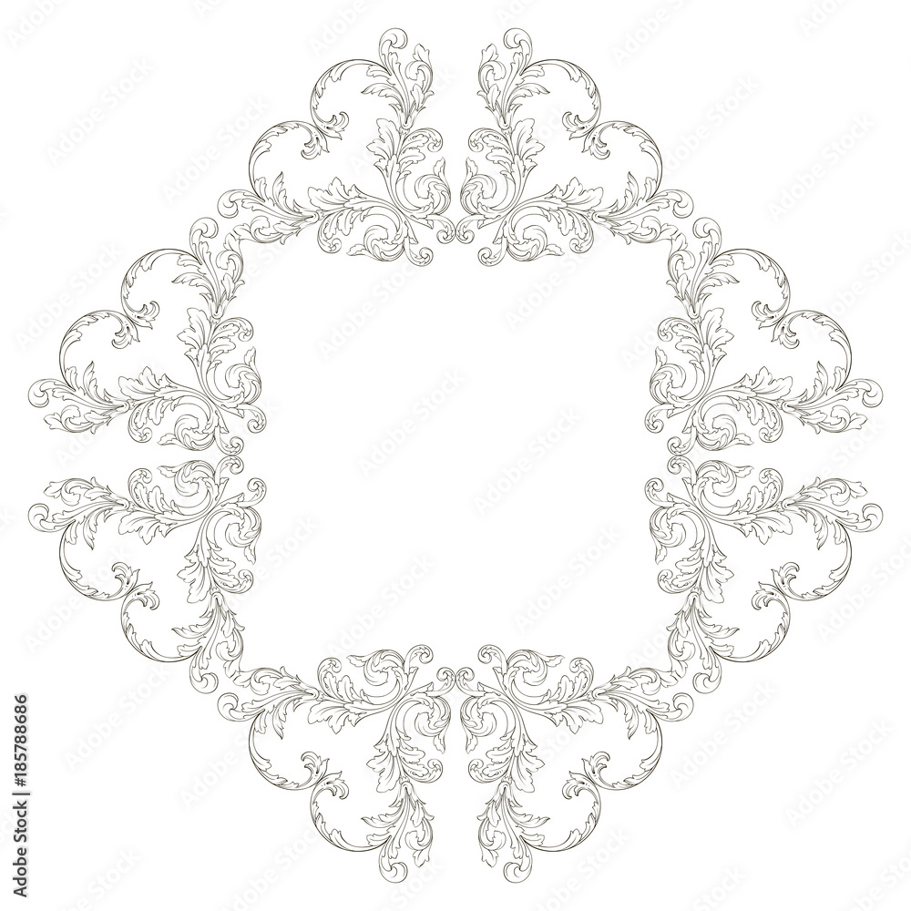 Classical baroque ornament vector Classical baroque ornament vector