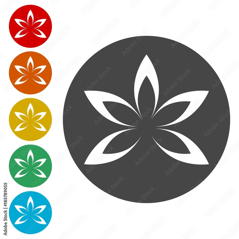 Simple lotus plant, Lotus silhouette icon Simple lotus plant, Lotus silhouette icon