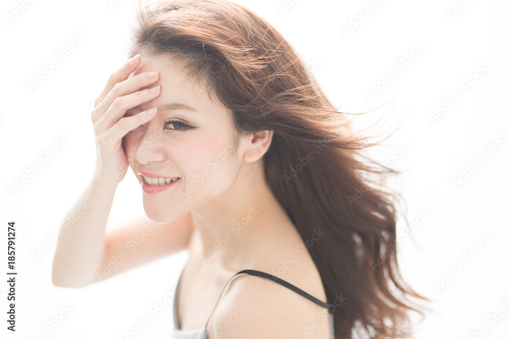 逆光・女性 逆光・女性