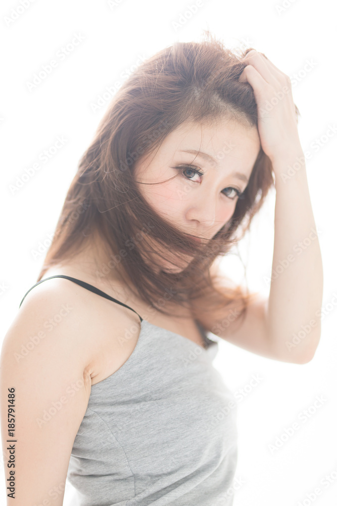 逆光・女性 逆光・女性