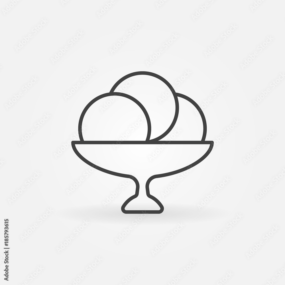 Ice cream outline vector icon Ice cream outline vector icon
