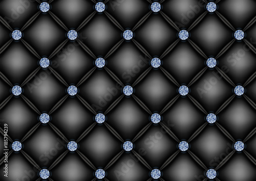 Upholstery background with diamond buttons